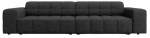 Diivan Cosmopolitan Design Chicago Chenille Haga 19, must v., 102 x 252 cm x 78 cm