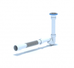 Sifoon vannitoavalamu jaoks/pissuaari/bideesegisti Ani Plast BD1016EU, 32 mm, valge v.