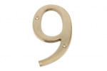 Uksenumber Cello, 12.5 cm, messing, kuldne