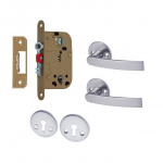 Ukselukk Valnes, kroomitud/kaetud messingiga, 75 mm/45 mm