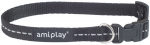 Kaelarihm koertele Amiplay Reflective, must, 200 - 350 mm x 10 mm, 20-35