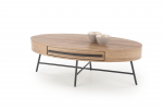 Kohvilaud Carolina, tamm v./must v., 120 cm x 60 cm x 41 cm