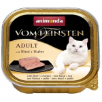 Kassi m&auml;rgtoit Animonda Vom Feinsten Adult, veiseliha/kanaliha, 0.100 kg