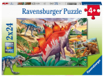 Pusle 2in1 Ravensburger Dinosaurs, 18 cm x 26 cm, 48 tk, mitmev&auml;rviline