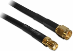 Juhe Delock SMA Plug To SMA 88443 SMA, SMA Jack CFD200, 2 m, kuldne v./must v.