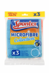 Lapp, tolmule Spontex Microfibre Collection, kollane v./roheline v./roosa v., mikrokiud, 3 tk