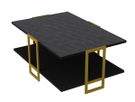 Kohvilaud Kalune Design Polka, kuldne v./must v., 91.5 cm x 61.5 cm x 36.6 cm