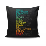 Dekoratiivpadjap&uuml;&uuml;r Mioli Decor NKLF-263, must/mitmev&auml;rviline, 43 cm x 43 cm