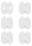 Lastekaitse BabyOno Socket Outlet Safety Cover, valge v., 6 tk