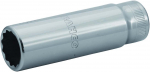 Pikk padrunv&otilde;ti Bahco Double Hexagon Long Socket, HEX, 82.6 mm, 1/2", &Oslash;27 mm