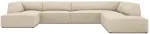 Nurgadiivan Micadoni Home Ruby Panoramic 7 Seats, hele pruun v., parem, 366 x 273 cm x 69 cm