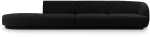 Diivan Micadoni Home Miley Velvet, must v., vasak, 302 x 85 cm x 74 cm