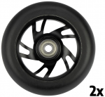 Rollerite lisavarustus, rattad Black Dragon Stunt Scooter Wheel Set Spoked Alu, must, 2 tk
