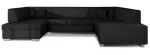 Nurgadiivan Havana Sawana 14, Soft 11, must v., vasak, 320 x 207 cm x 73 cm