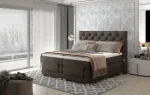 Voodi kahekohaline kontinentaalne Clover Dora 28, 180 x 200 cm, tumepruun v., madratsiga