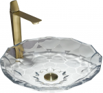 Vannitoa kraanikauss Mexen Inga 24074400, klaas, 44.5 cm x 44.5 cm x 12.2 cm, l&auml;bipaistev