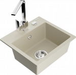 K&ouml;&ouml;givalamu Mexen Milo 6505-69-670300-00, graniit, 43.5 cm x 41 cm x 17.1 cm, kroomi/beež