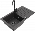 K&ouml;&ouml;givalamu Mexen Pablo 6510751010-76+670200-70+66911-70, graniit, 75 cm x 43 cm x 16.1 cm, black granite+black(b)