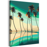 Maalimine numbrite j&auml;rgi Artgeist Turquoise Palm Trees MA_0555, mitmev&auml;rviline, 40 x 60 cm