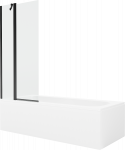 Vann seinaga, sisseehitatav Mexen Vega, 180 cm x 80 cm x 40 cm, ristk&uuml;lik, l&auml;bipaistev/valge