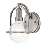 Valgusti seinale Elstead Lighting Somerset, E27, 1 x 60 W, kroom v./nikkel v.