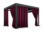 Paviljoni kardin, 155 cm x 200 cm, must v.