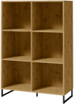 Raamaturiiul ADRK Aria, tamm v./must v., 130 cm x 40 cm x 90 cm