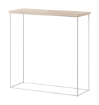 Konsoollaud ADRK Milan, valge v./pruunikas v., 30 cm x 80 cm x 80 cm