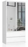 Riidekapp Akord Furniture Factory S90, valge v., 50.4 cm x 90.4 cm x 180 cm, peegliga