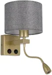 Valgusti seinale Candellux Lighting Polo, E27, 3000 &deg;K, 2 x 40 W, hall v. / kuldne v.