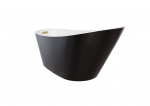 Vann, teisaldatav Besco Melody, 170 cm x 80 cm x 72 cm, ovaalne, must
