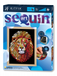 Loovkomplekt, litrikunst Kitfix Lion, kollane/oranž, 25 x 34 cm