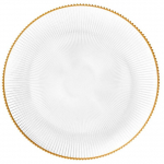 Taldrik prae Homla Lynn, &Oslash; 28 cm, l&auml;bipaistev v./kuldne v.