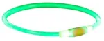 Kaelarihm koertele Trixie USB Flash Light Ring, roheline v., 400 mm x 8 mm, S-M