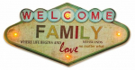 Dekoratsioon Forever Light Welcome Family LED-valgustusega, 25.5 cm, mitmev&auml;rviline