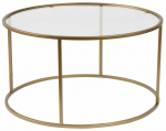 Kohvilaud Nordure Aurum, l&auml;bipaistev v./kuldne v., 80 cm x 43 cm x 80 cm