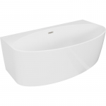 Vann, teisaldatav Mexen Bruna, 149.5 cm x 82.5 cm x 58 cm, ovaalne, valge/matt nikkel