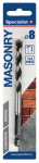 Betooni puur Specialist+ Masonry 08080, betoon/keraamika/graniit, keermega, hex 1/4, 8 mm x 12 cm