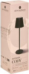V&auml;litingimustes kasutatav lauavalgusti Atmosphera Cody, LED, IP44, must v., 11 cm x 37 cm