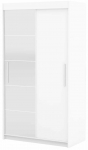 Riidekapp ADRK Esti, valge v., 59 cm x 120 cm x 215 cm, peegliga