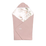 Beebi tekk-&uuml;mbrik Lionelo Travel Swaddle, 90 x 90 cm, roosa v./pruunikas v.