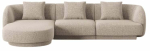 Nurgadiivan Cosmopolitan Design Tulum Eden 4, tume beež v&auml;rv, vasak, 156 x 255 cm x 70 cm