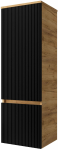 Rippuv vannitoakapp Riva SU40F-GB, matt must v./gold craft oak v., 35 cm x 40 cm x 120 cm