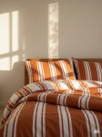 Voodipesukomplekt Homla Cozy Autumn Aris 245005, valge v./oranž v., 70 x 80 cm, 220 x 200 cm, 3 os.