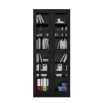 Vitriinkapp Kalune Design Lucas 1600-92, must v., 80 cm x 37 cm x 190 cm