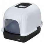 Suletud kassitualett Europet Bernina Medio, valge/must, 56 cm x 43 cm x 40 cm