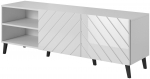TV-laud Cama Meble Abeto Glossy, valge v., 42 cm x 150 cm x 52 cm