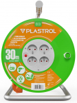 Pikendusjuhe trumlil Plastrol Standard Line, H05VV-F, 3 x 1,5 mm&sup2;, 30 m, IP44, 4 pesa