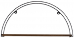 Seinariiul Kalune Design Indicum, must v./p&auml;hklipuu v., 30 cm x 15 cm x 60 cm
