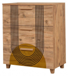 Kummut Kalune Design Leva Gravis Sun, pruun v., 95 cm x 80 cm x 43 cm